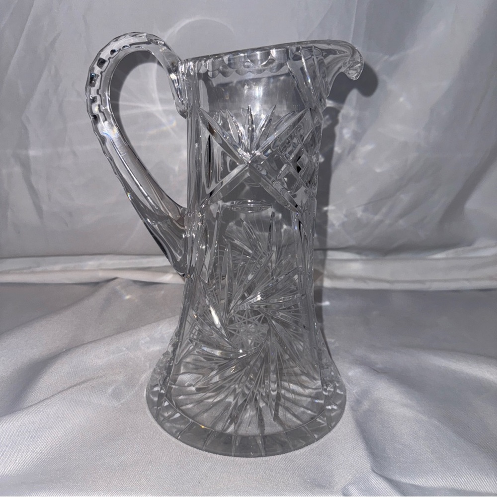 Elegant ABP Crystal Cut Glass Pitcher 10” Inch, Champagne / Water / Wine Pitcher - Picture 3 of 8